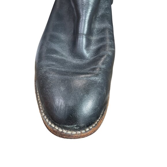 Justin Boots Mens Black Leather Mid Calf Western Boots Sz 7.5D SKU 9583 - Picture 14 of 16